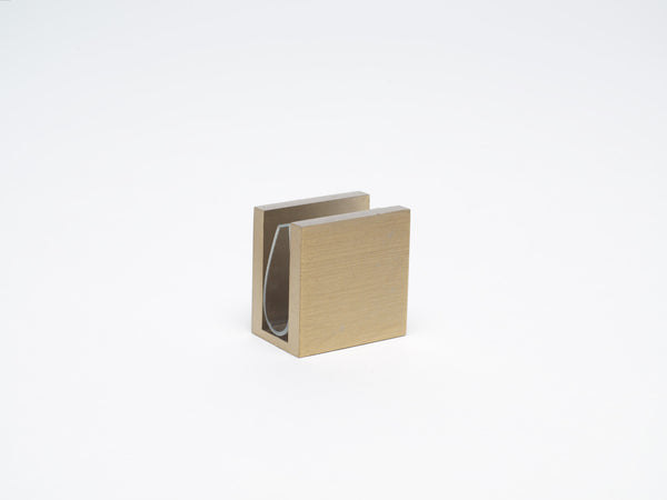 Industry Boutique Wall to Glass 90 Degree 10mm Clamp- Luxe Brushed Brass