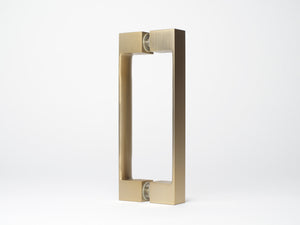 Boutique Range Square Double Pull Shower Handle -Luxe Brushed Brass
