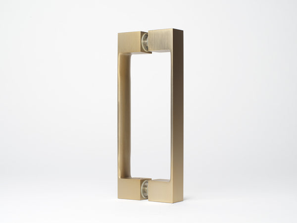 Boutique Range Square Double Pull Shower Handle -Luxe Brushed Brass