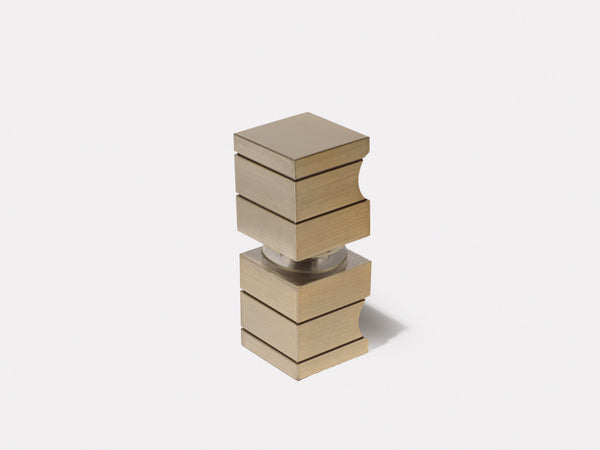 Industry Boutique Square Door Knob - Luxe Brushed Brass