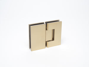 Industry Boutique Glass to Glass 180 Degree Hinge - Luxe Brushed Brass