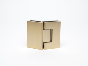 Boutique Range Glass to Glass 135 Degree Hinge - Luxe Brushed Brass