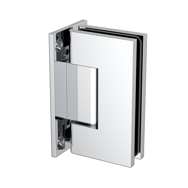 Boston Heavy Duty Large Wall to Glass Hinge with T Type Mounting Plate - Polished Chrome