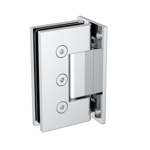 Boston Heavy Duty Large Wall to Glass Hinge with T Type Mounting Plate - Polished Chrome