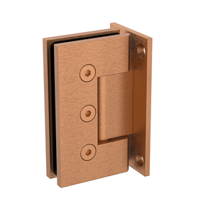 Boston Heavy Duty Large Wall to Glass Hinge with T Type Mounting Plate - Brushed Rose Gold