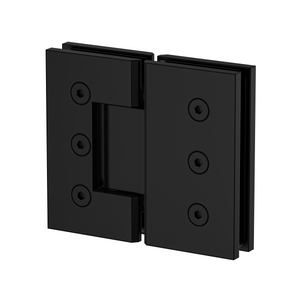 Boston Heavy Duty Large Glass to Glass 180 Degree Inline Hinge -Matte Black