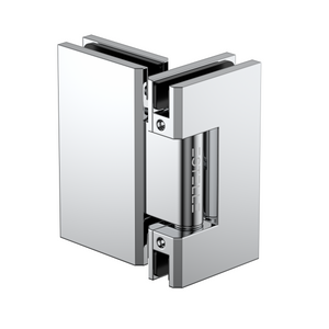 Heavy Duty Large Glass to Glass 180 Degree Inline Hinge - Polished Chrome