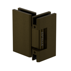 Heavy Duty Large Glass to Glass 180 Degree Inline Hinge - Antique Brass