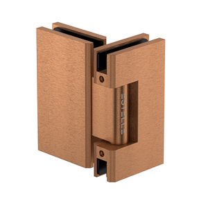 Extra Heavy Duty Large Glass to Glass 180 Degree Inline Hinge -Brushed Rose Gold