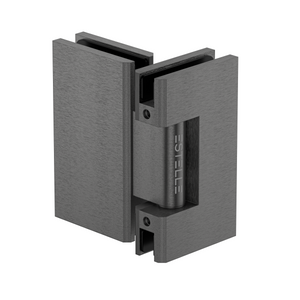 Extra Heavy Duty Large Glass to Glass 180 Degree Inline Hinge - Brushed Gun Metal