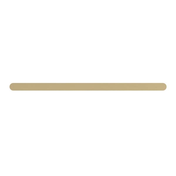 Pinnacles Towel Rail Single 600mm Soft Gold Brushed