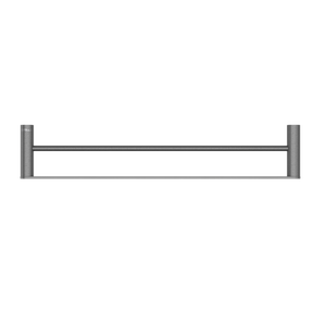Pinnacles Towel Rail Double 600mm Brushed Gun Metal