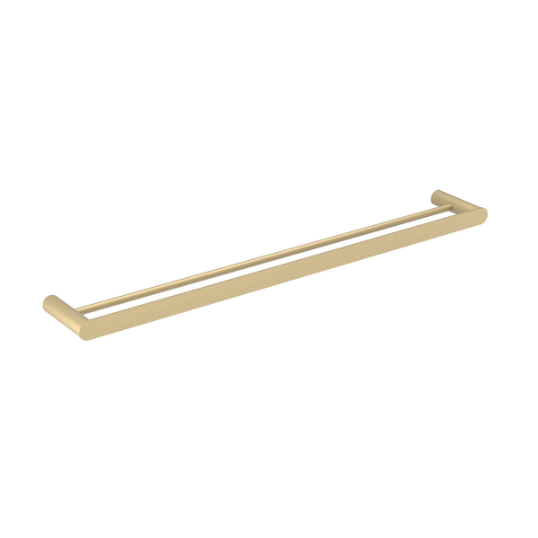 Pinnacles Towel Rail Double 800mm Soft Gold Brushed