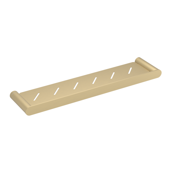 Pinnacles Shower Shelf 500mm Soft Gold Brushed