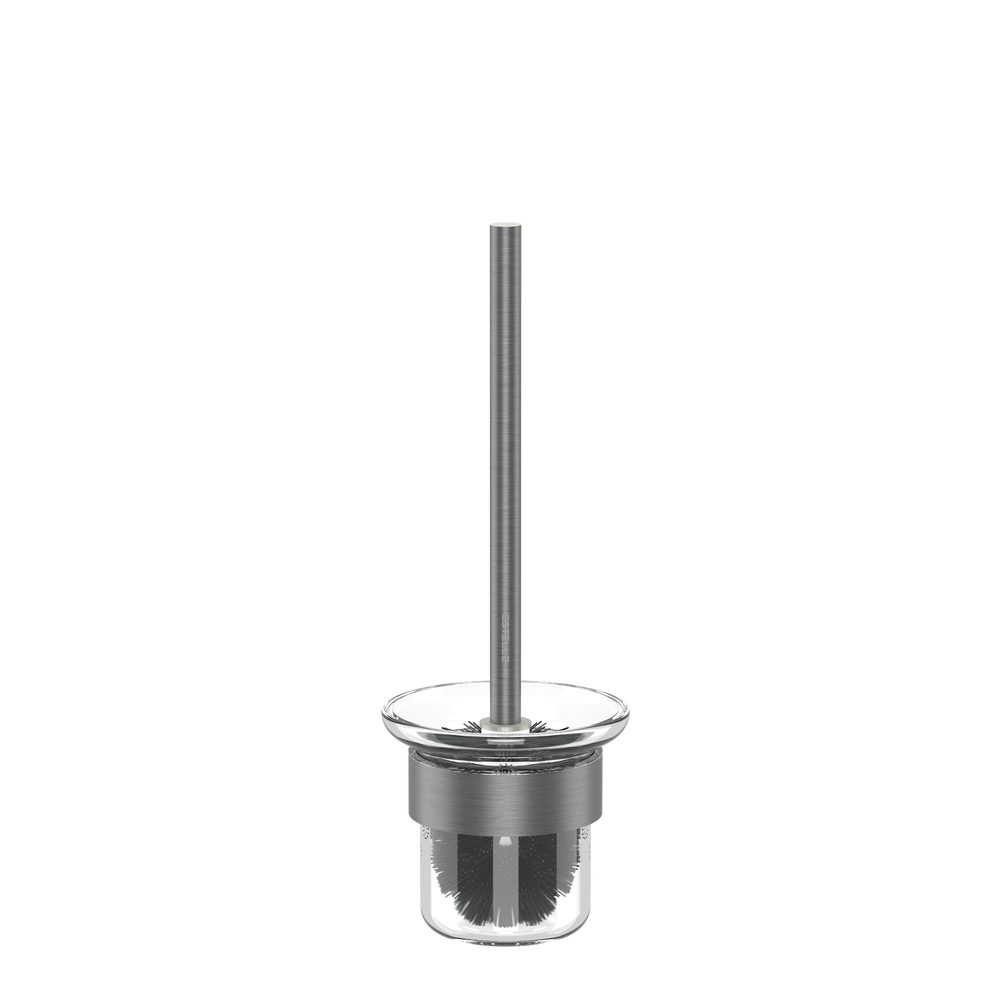 Pinnacles Toilet Brush and Holder Brushed Gun Metal