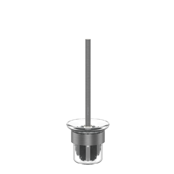 Pinnacles Toilet Brush and Holder Brushed Gun Metal