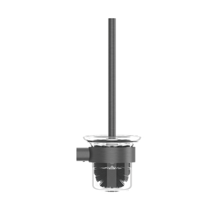 Pinnacles Toilet Brush and Holder Brushed Gun Metal