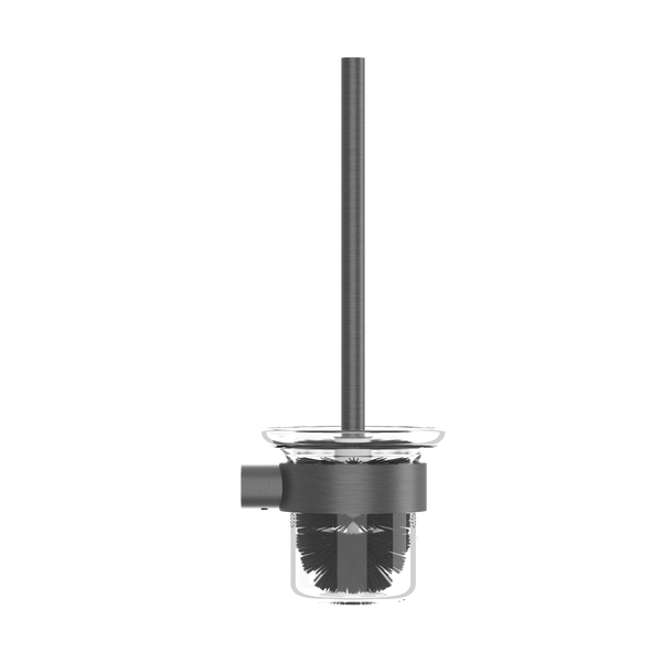 Pinnacles Toilet Brush and Holder Brushed Gun Metal