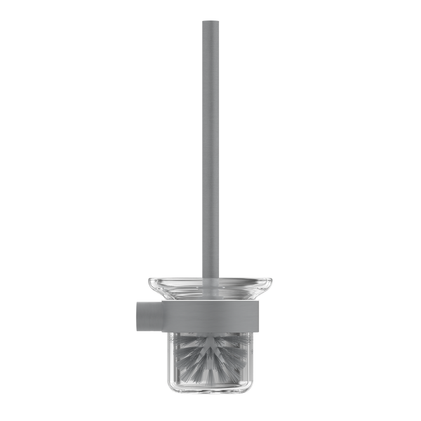 Pinnacles Toilet Brush Holder Brushed Gun Metal