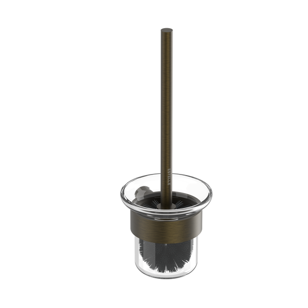 Pinnacles Toilet Brush and Holder Antique Brass