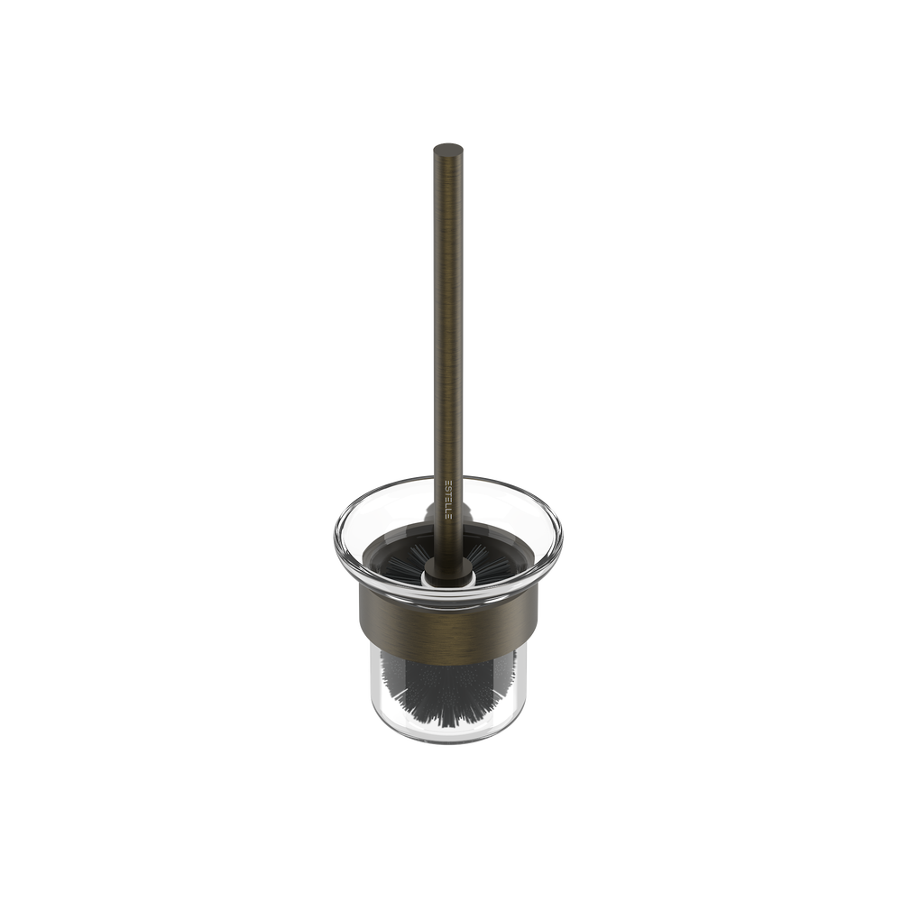 Pinnacles Toilet Brush and Holder Antique Brass