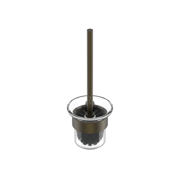 Pinnacles Toilet Brush and Holder Antique Brass