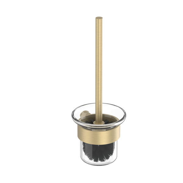 Pinnacles Toilet Brush and Holder Soft Gold Brushed
