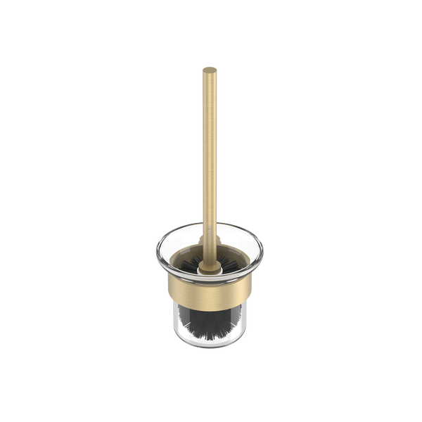 Pinnacles Toilet Brush and Holder Soft Gold Brushed