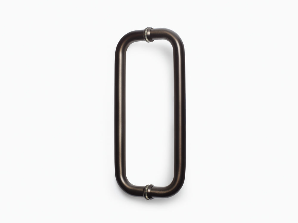Round Double D Style Double Pull Shower Handle 450mm -Onyx Bronze