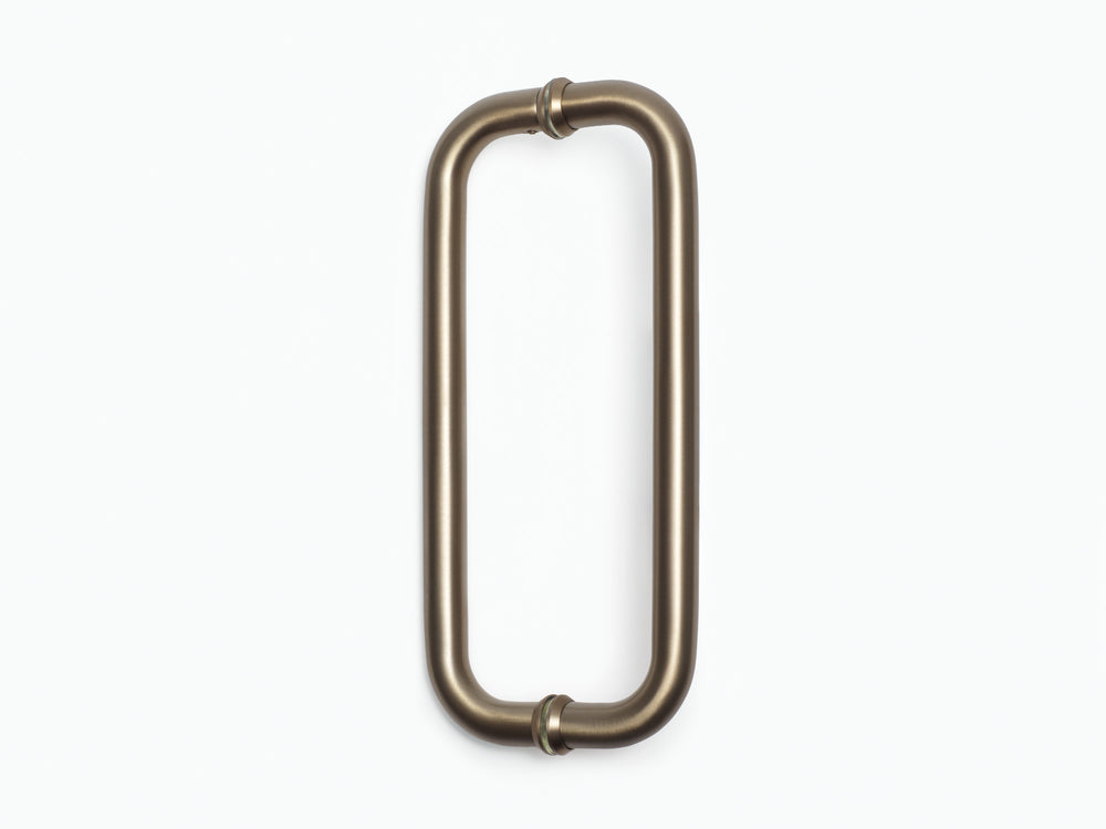 Round Double D Style Double Pull Shower Handle 450 mm Rosé Champagne