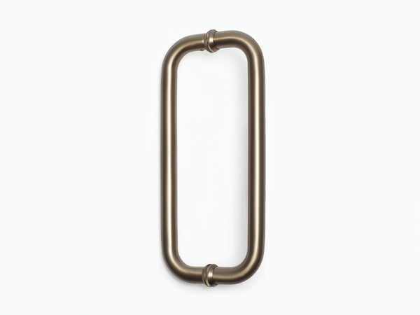 Round Double D Style Double Pull Shower Handle 275 mm Rosé Champagne