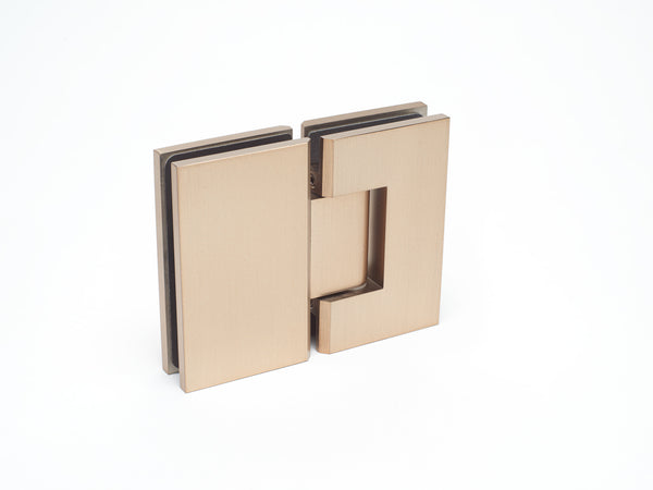 Boutique Range Glass to Glass 180 Degree Hinge - Rosé Champagne