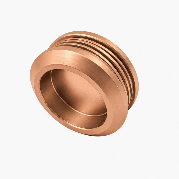 Bellé Sliding Finger Pull Door Handle Brushed Rose Gold