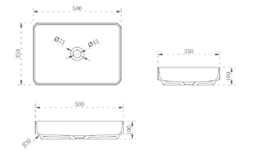 Wow Translucency Rectangular Above Counter Basin Opal Yellow