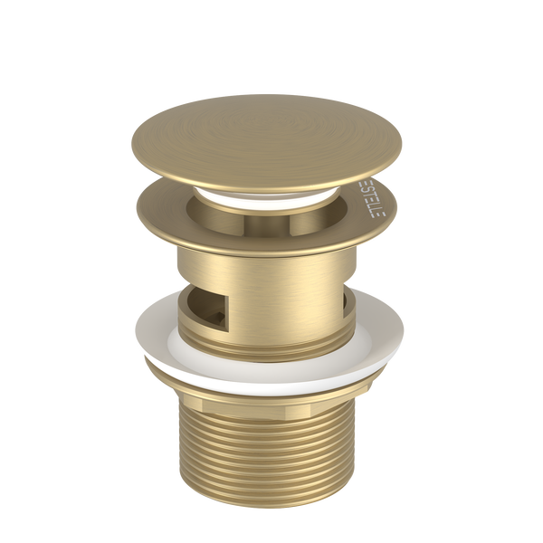 Pinnacles Basin Waste with Overflow Soft Gold Brushed