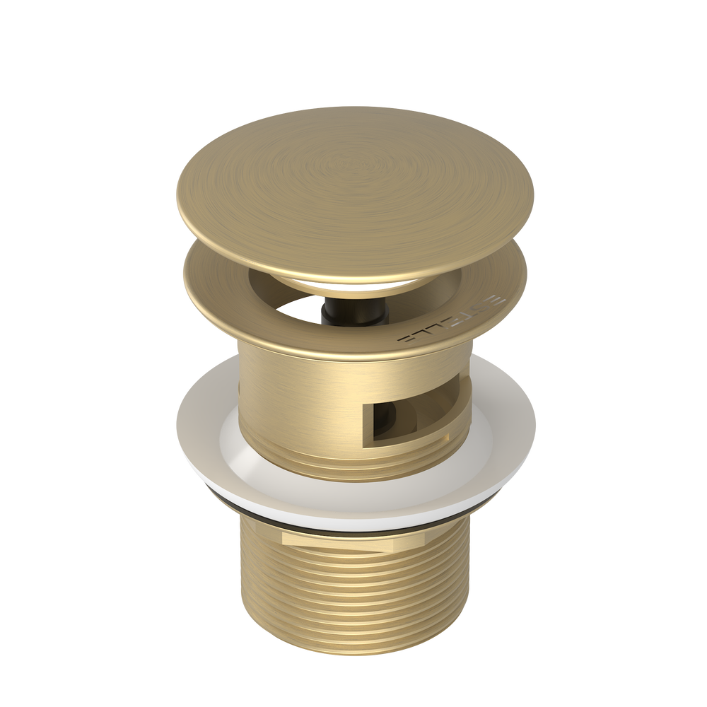 Pinnacles Basin Waste with Overflow Soft Gold Brushed