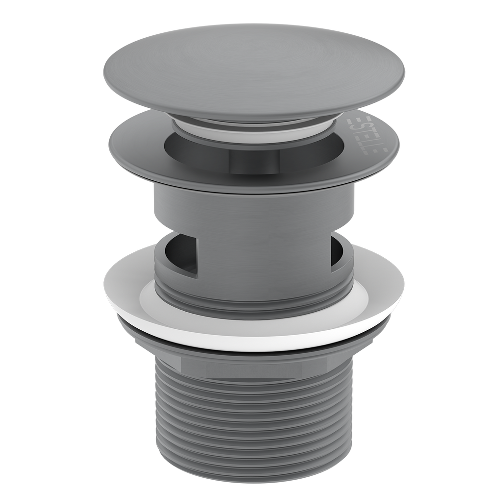 Pinnacles  Basin Waste with Overflow Brushed Gun Metal