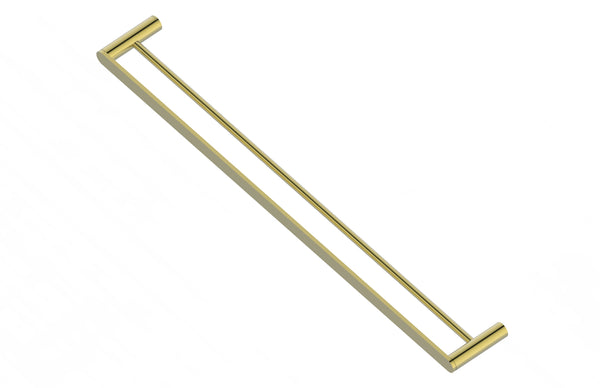 Statesman Towel Rail Double 800mm Brushed Brass