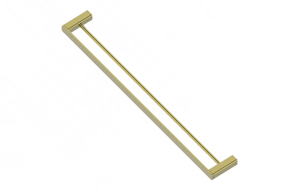 Boston Towel Rail Double 800mm Brushed Brass