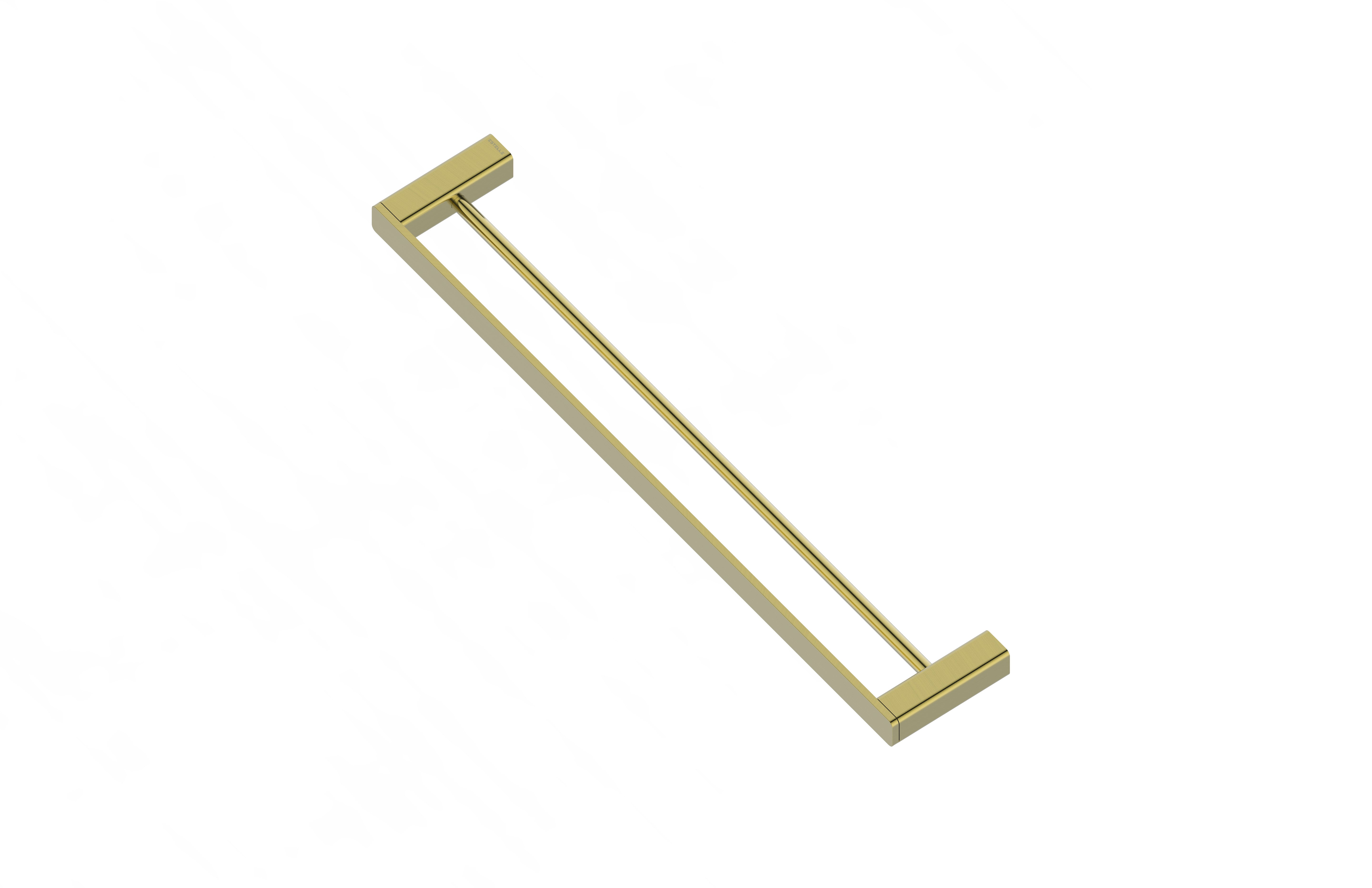 Boston Towel Rail Double - 600 Brushed Brass Electro