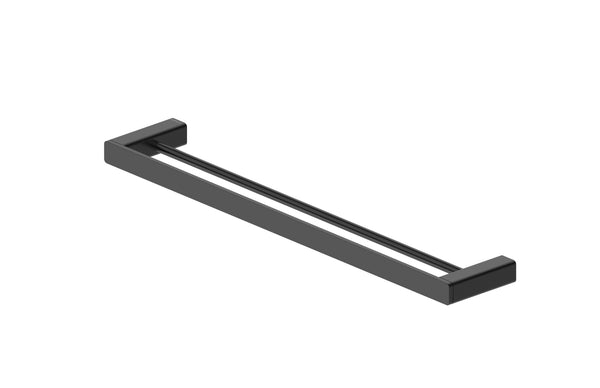 Boston Towel Rail Double 600mm Matte Black