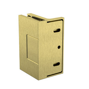 Statesman Wall to Glass Clamp with leg Brushed Brass