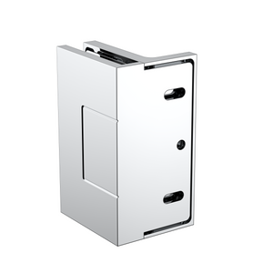 Statesman Wall to Glass Clamp with leg Polished Chrome