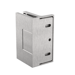 Statesman Wall to Glass Clamp with leg Satin Nickel