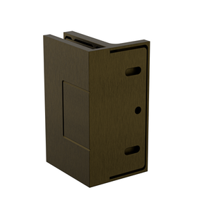 Statesman Wall to Glass Clamp with leg Antique Brass
