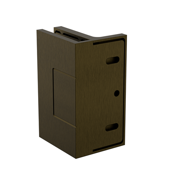 Statesman Wall to Glass Clamp with leg Antique Brass