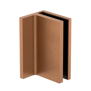 Statesman Wall to Glass Clamp with leg Brushed Rose Gold