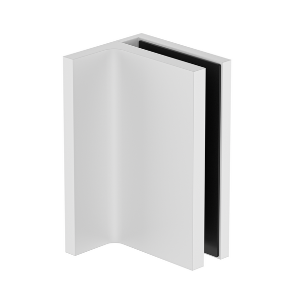 Statesman Wall to Glass Clamp with leg White