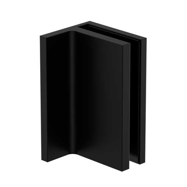 Statesman Wall to Glass Clamp with leg Matte Black