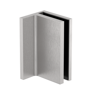 Statesman Wall to Glass Clamp with leg Satin Nickel